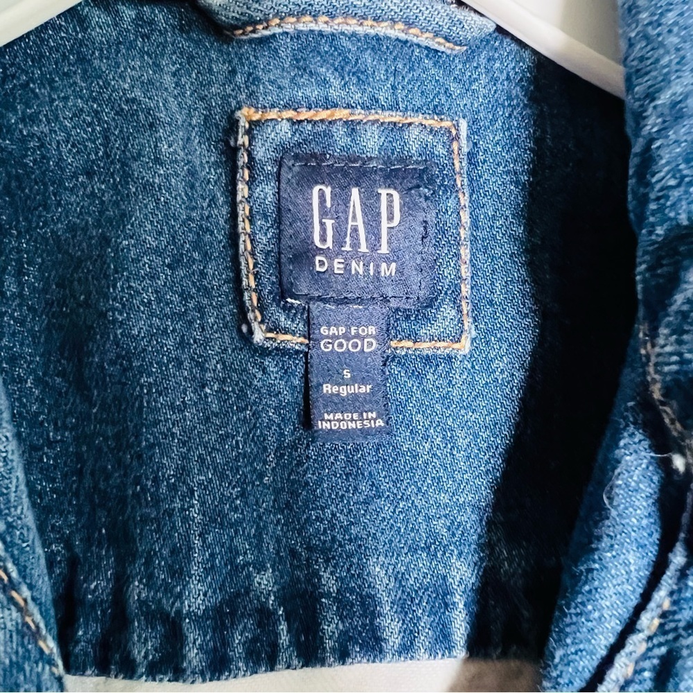 Gap Kids Plaid Floral Jean Jacket Girl Gap for Good - Picture 4 of 5
